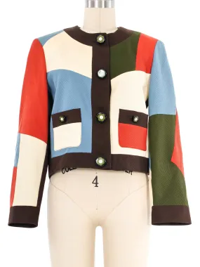 1990s Mod Colorblock Cropped Jacket