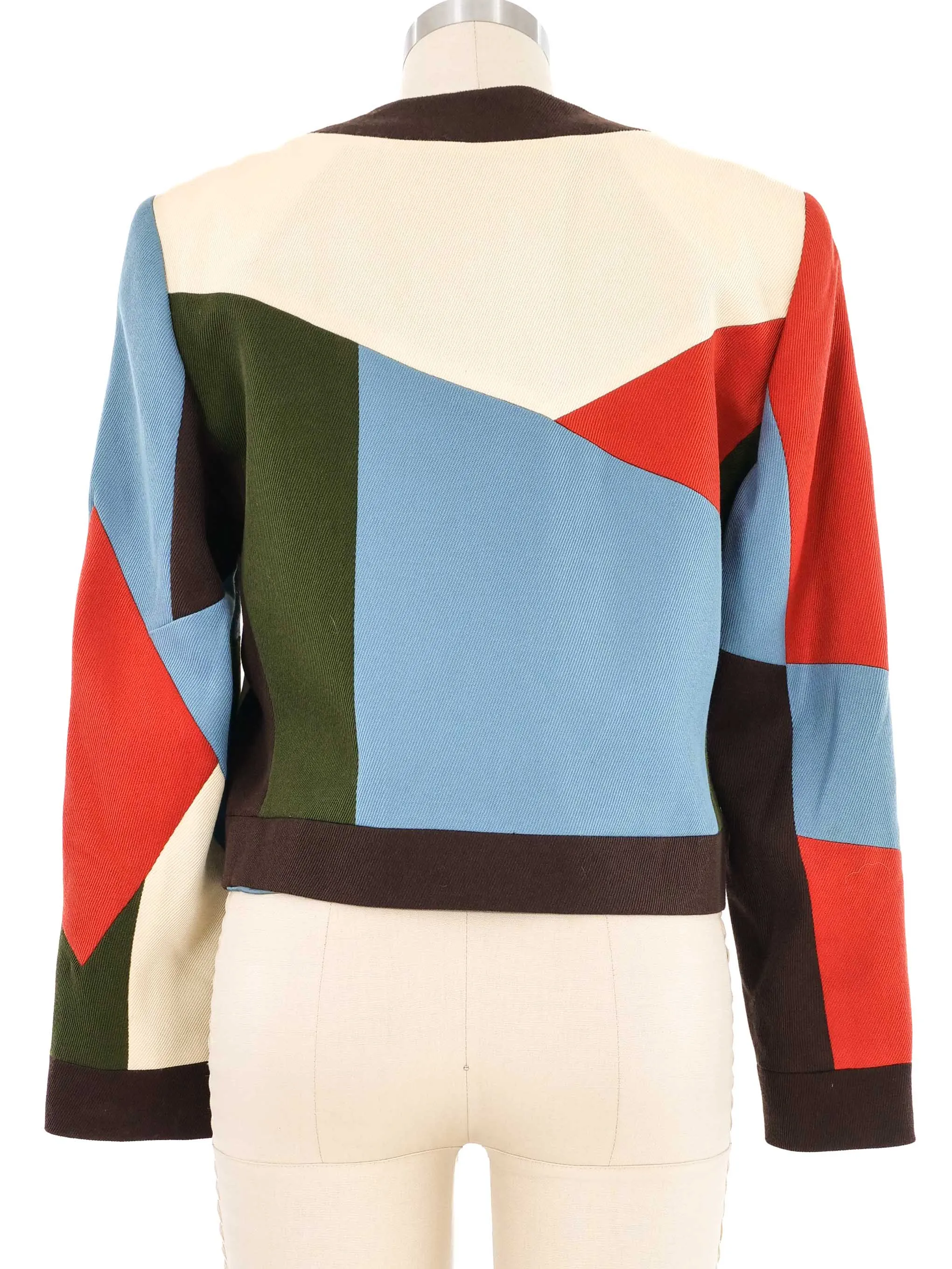 1990s Mod Colorblock Cropped Jacket