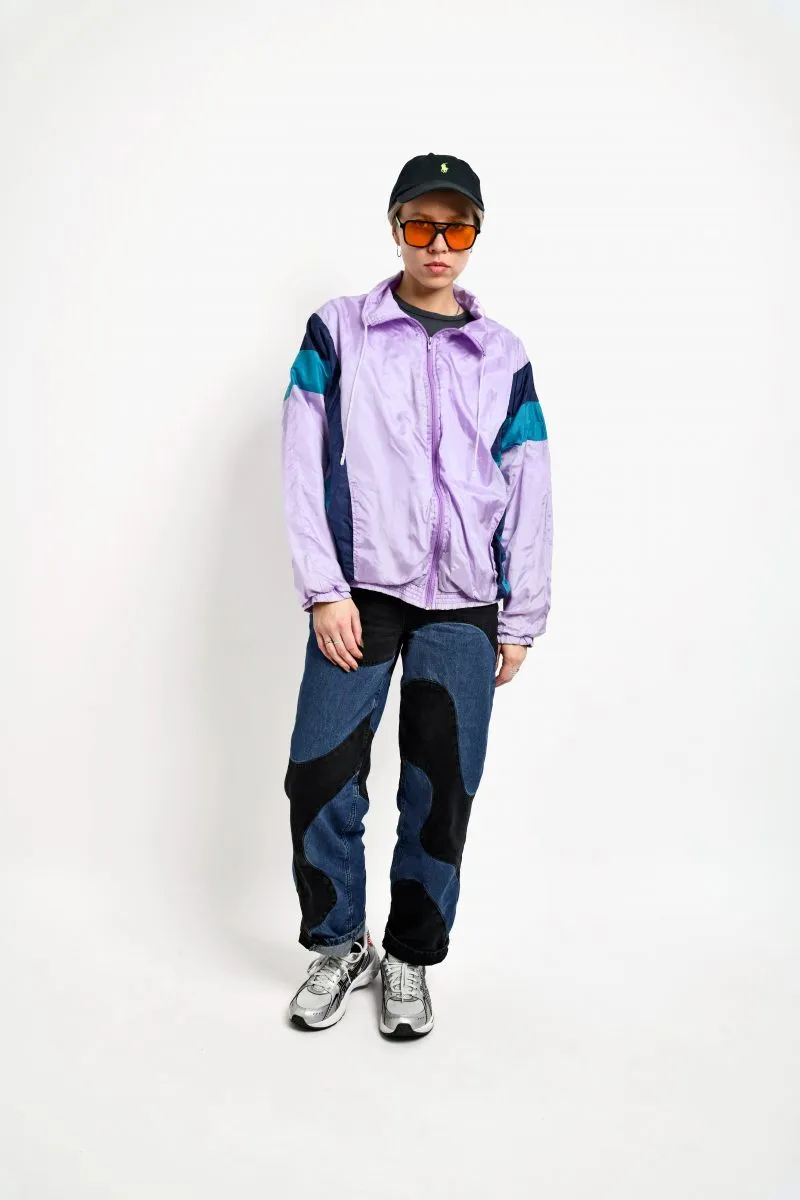 80s purple windbreaker jacket