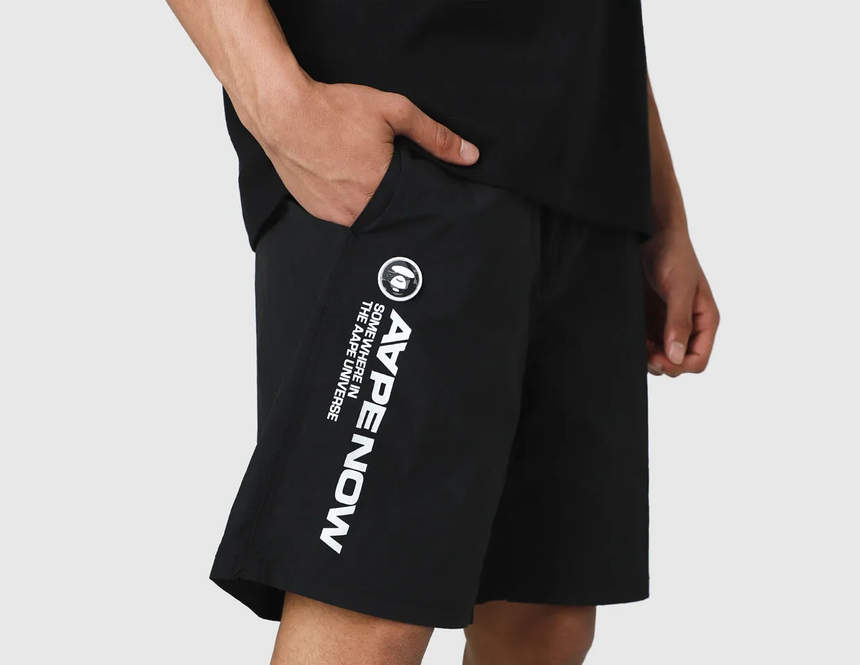 AAPE Woven Nylon Shorts / Black