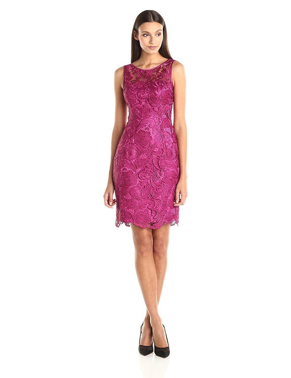 Adrianna Papell - Lace Overlay Dress 41863800