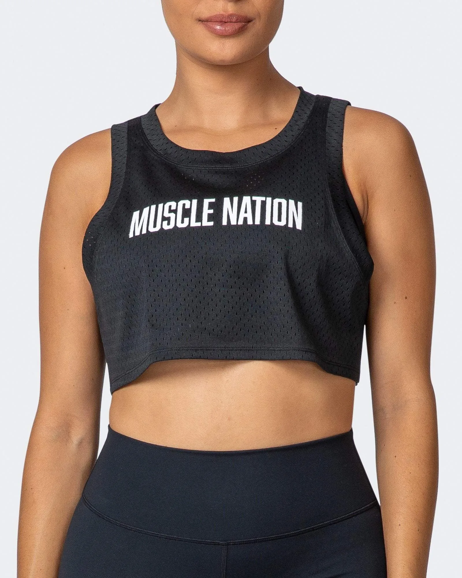 Agile Ultra Cropped Tank - Black