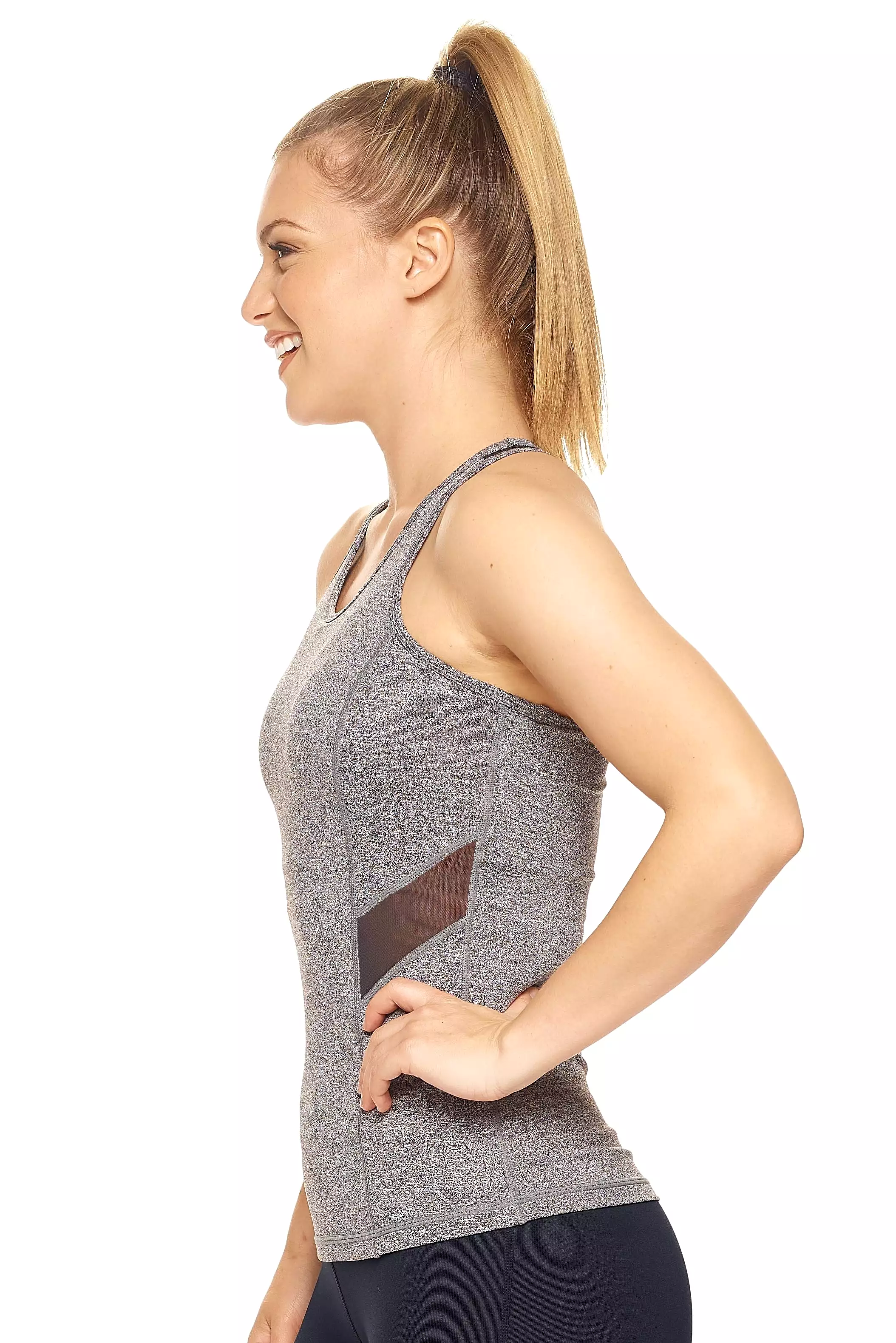 Airstretch Mesh Panel Racerback Tank