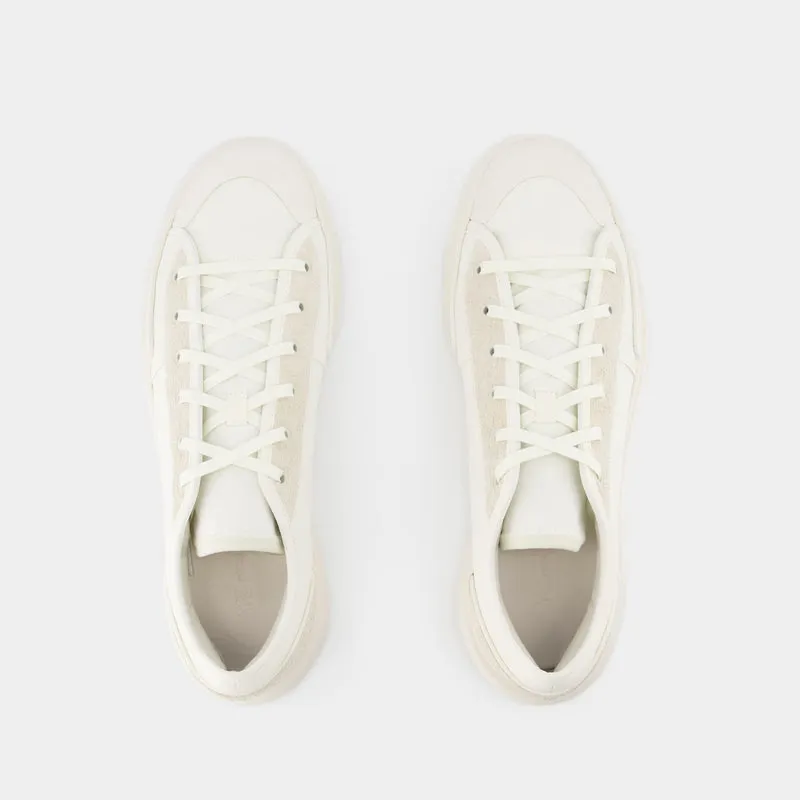 Ajatu Court Low Sneakers - Y-3 - Off-White - Leather