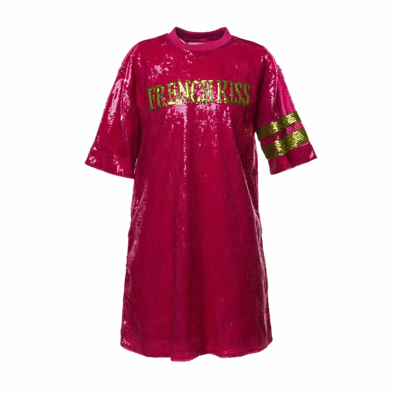 Alberta Ferretti Pink Sequin Dress For Girls