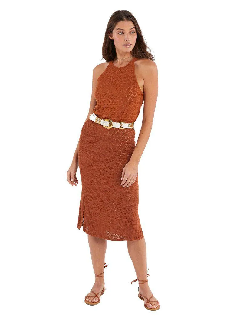 Allison Textured Knit Tank - Rust ***FINAL SALE***