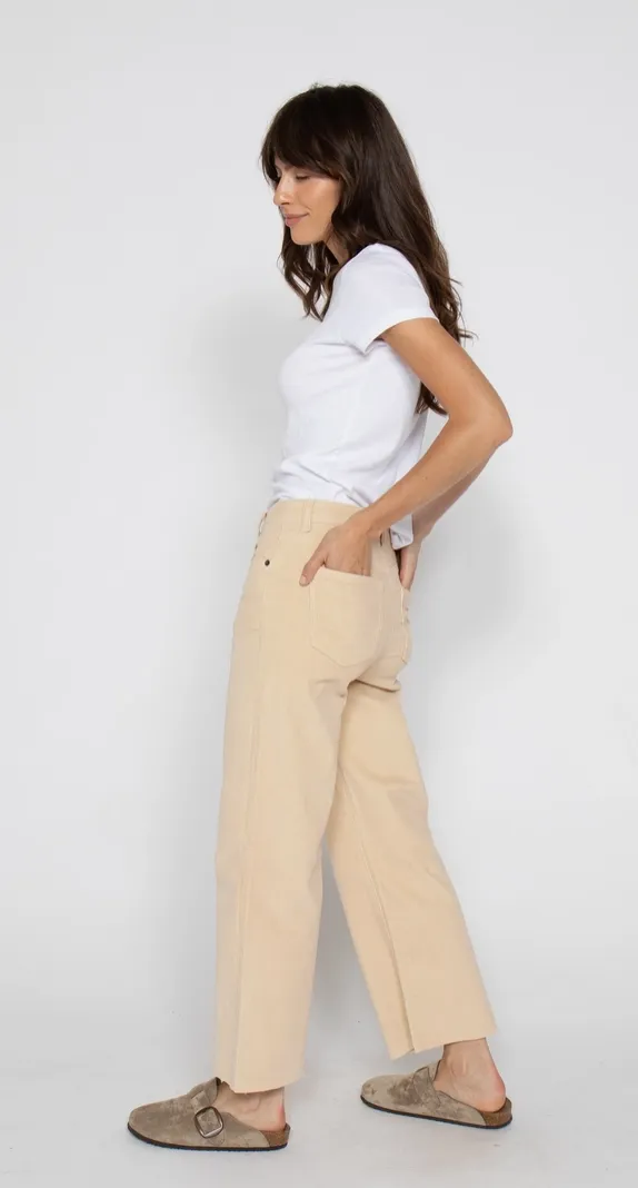 Annie Wide Leg Crop Denim Pant