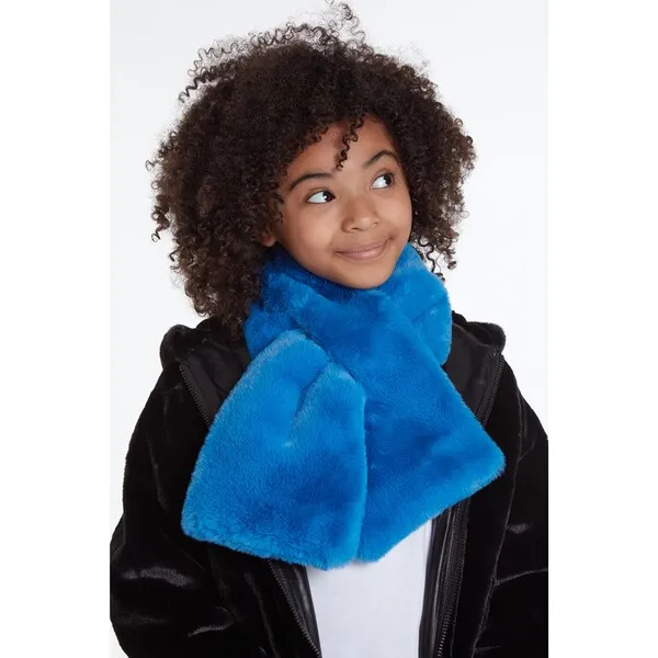 Apparis Bambi Kids Azure Blue Faux Fur Scarf