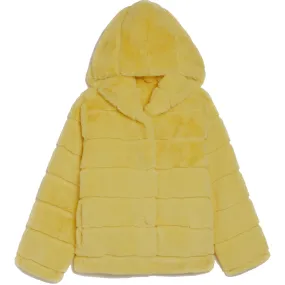 Apparis Goldie Kids Maize Faux Fur Coat