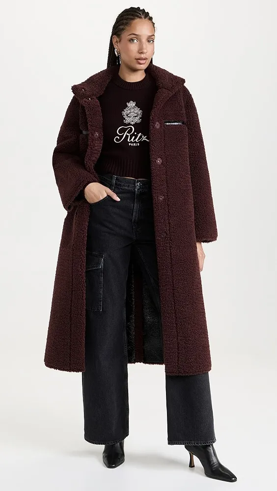 Apparis   Tilly Patent Reversible Coat 