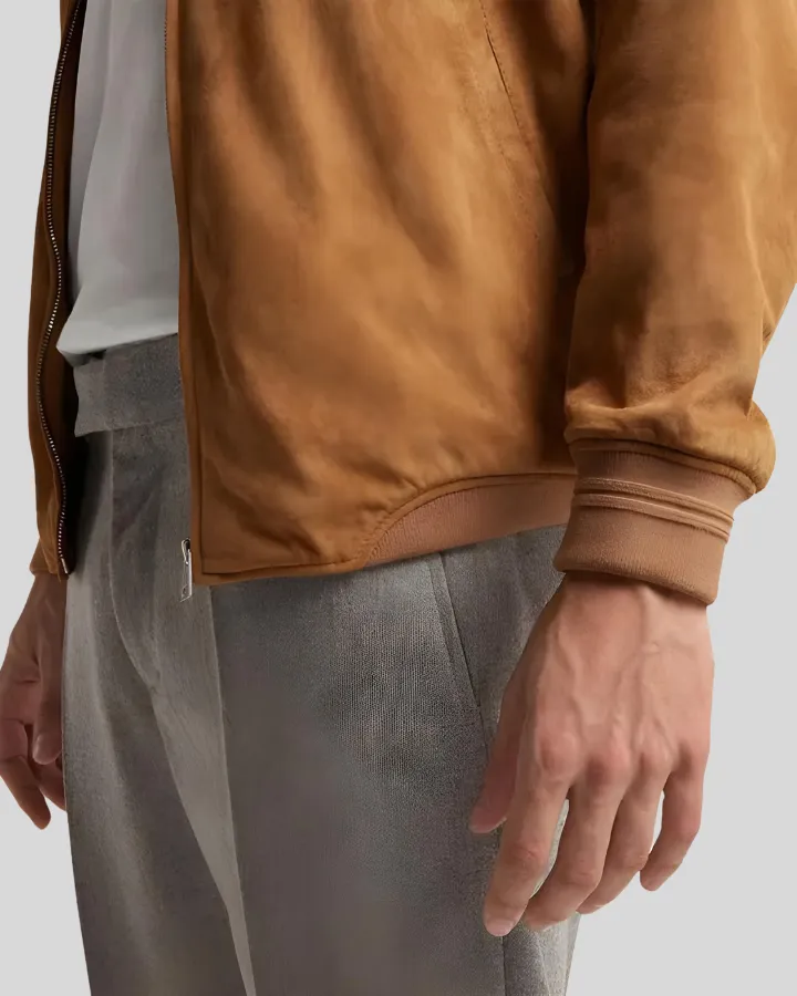 Axton Tan Suede Leather Jacket