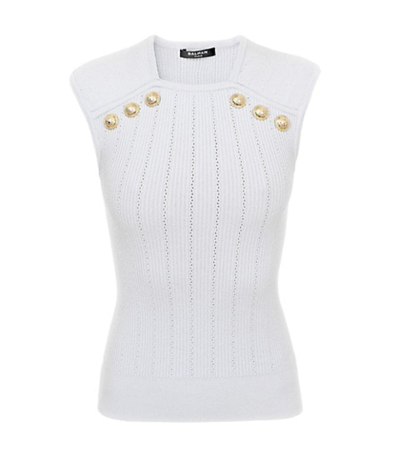 Balmain Knit Button Tank