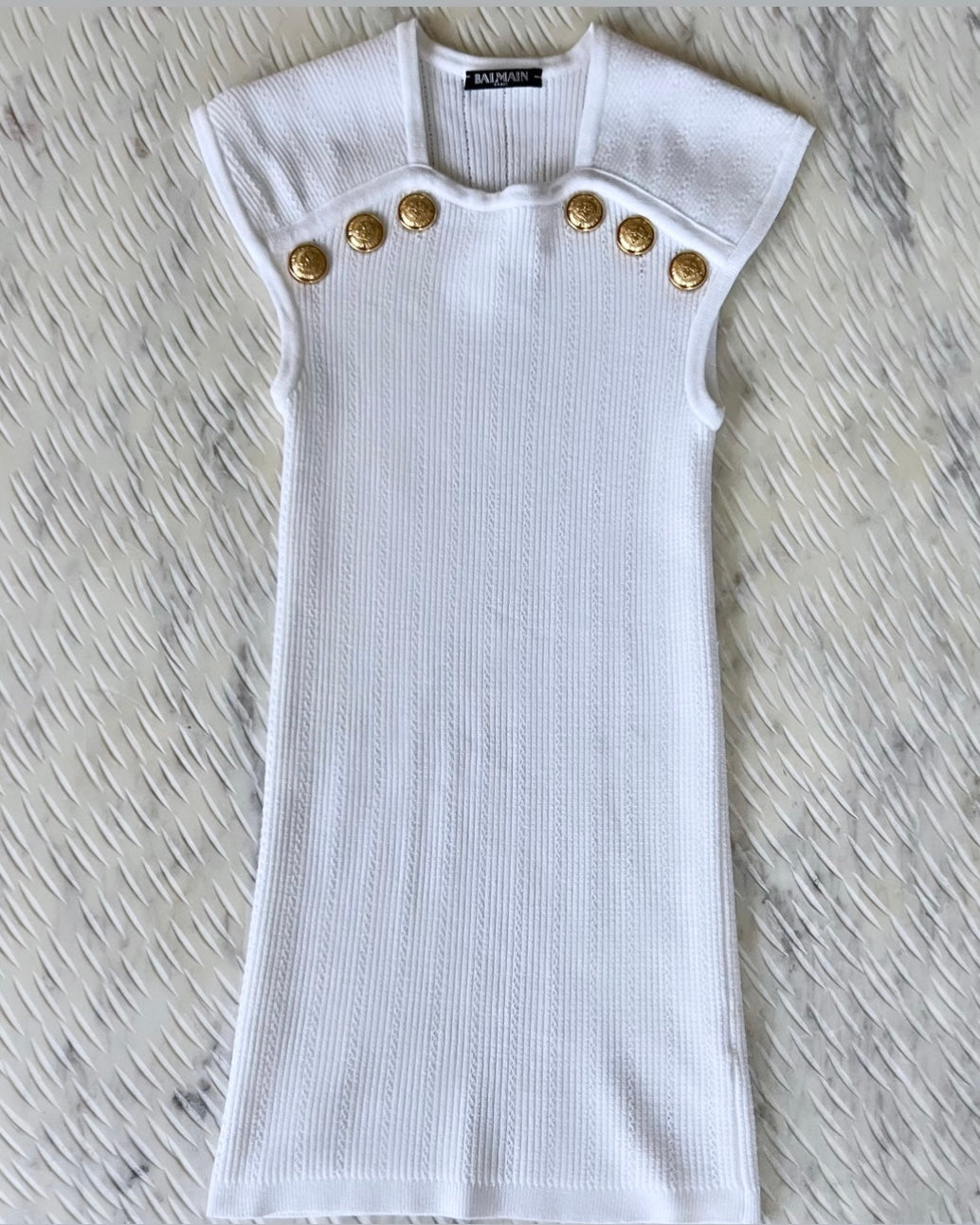 Balmain Knit Button Tank