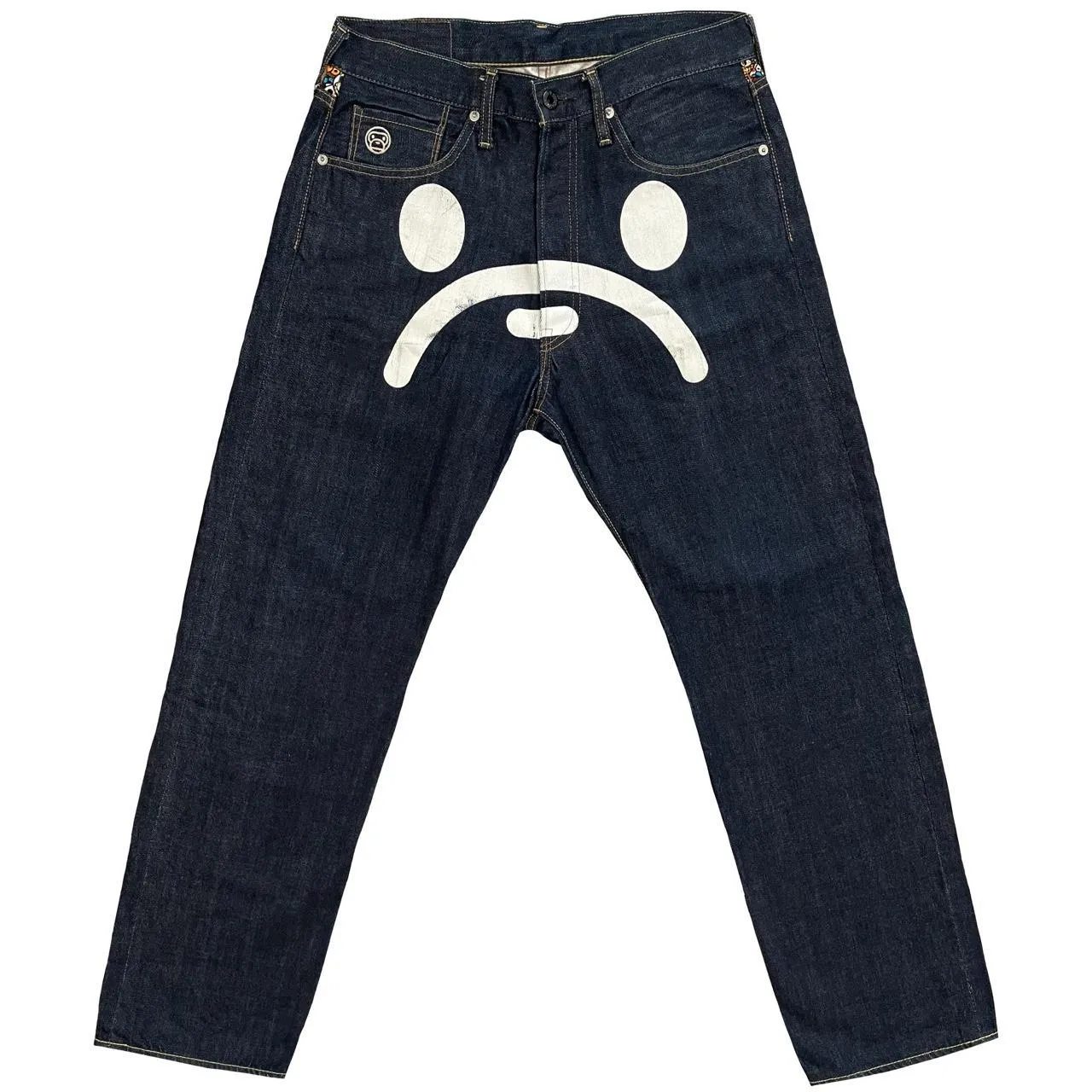 Bape Sad Face Jeans