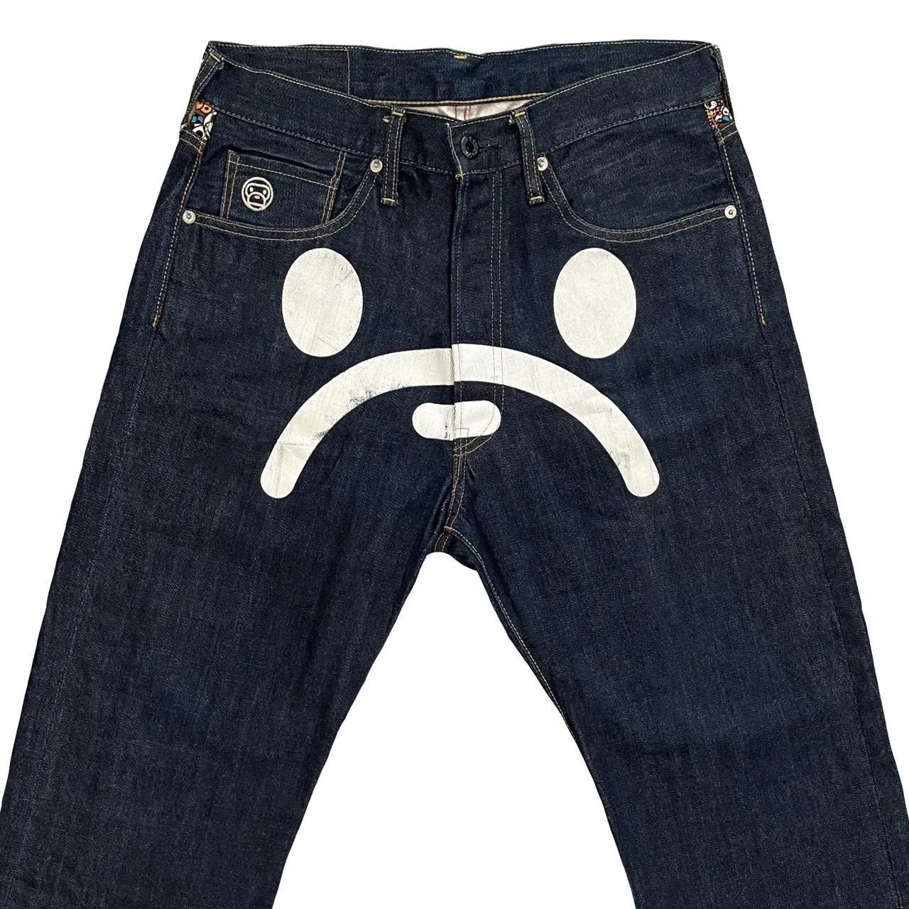 Bape Sad Face Jeans