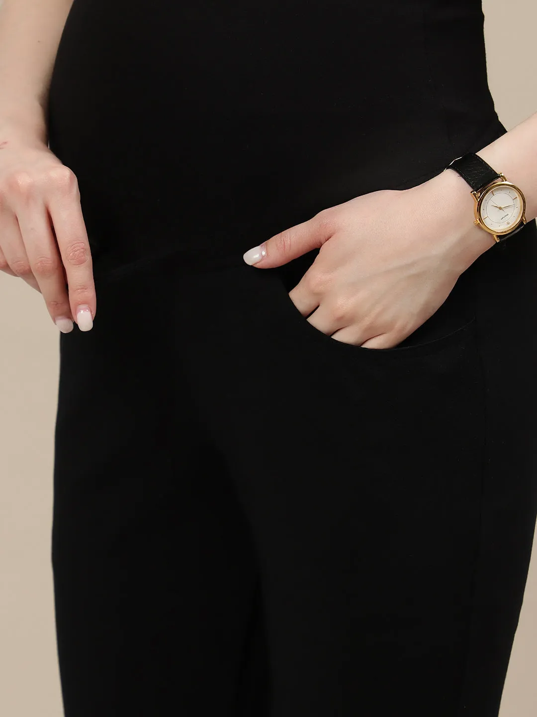 Black Maternity Bootcut Pants