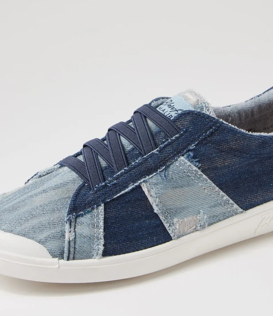 BLOWFISH Vex Indigo Multi Fabric Sneakers