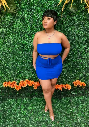 Blue jada 2pcs Skirt set