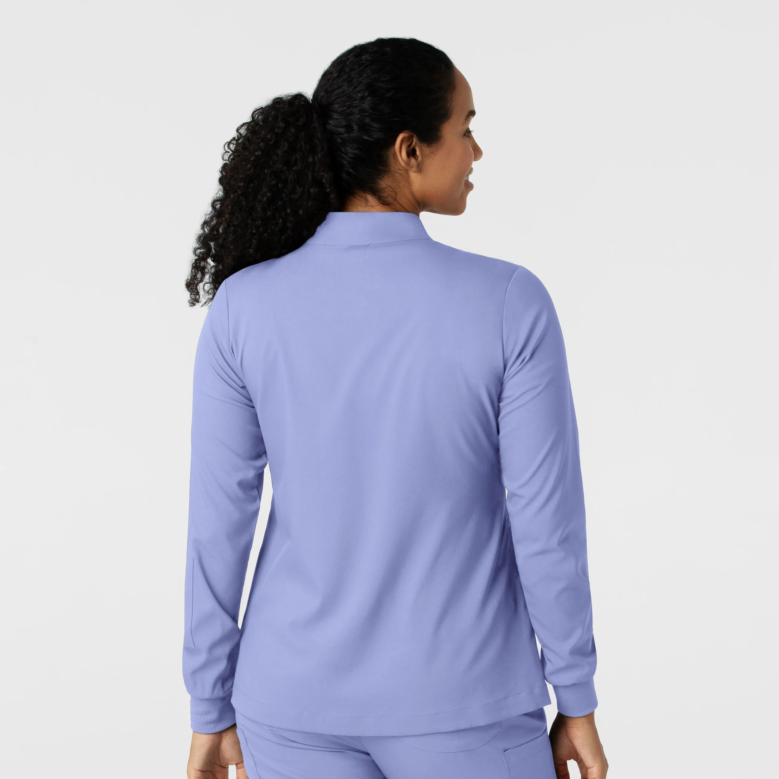 Boundless Women's Warm Up Scrub Jacket - Ceil Blue