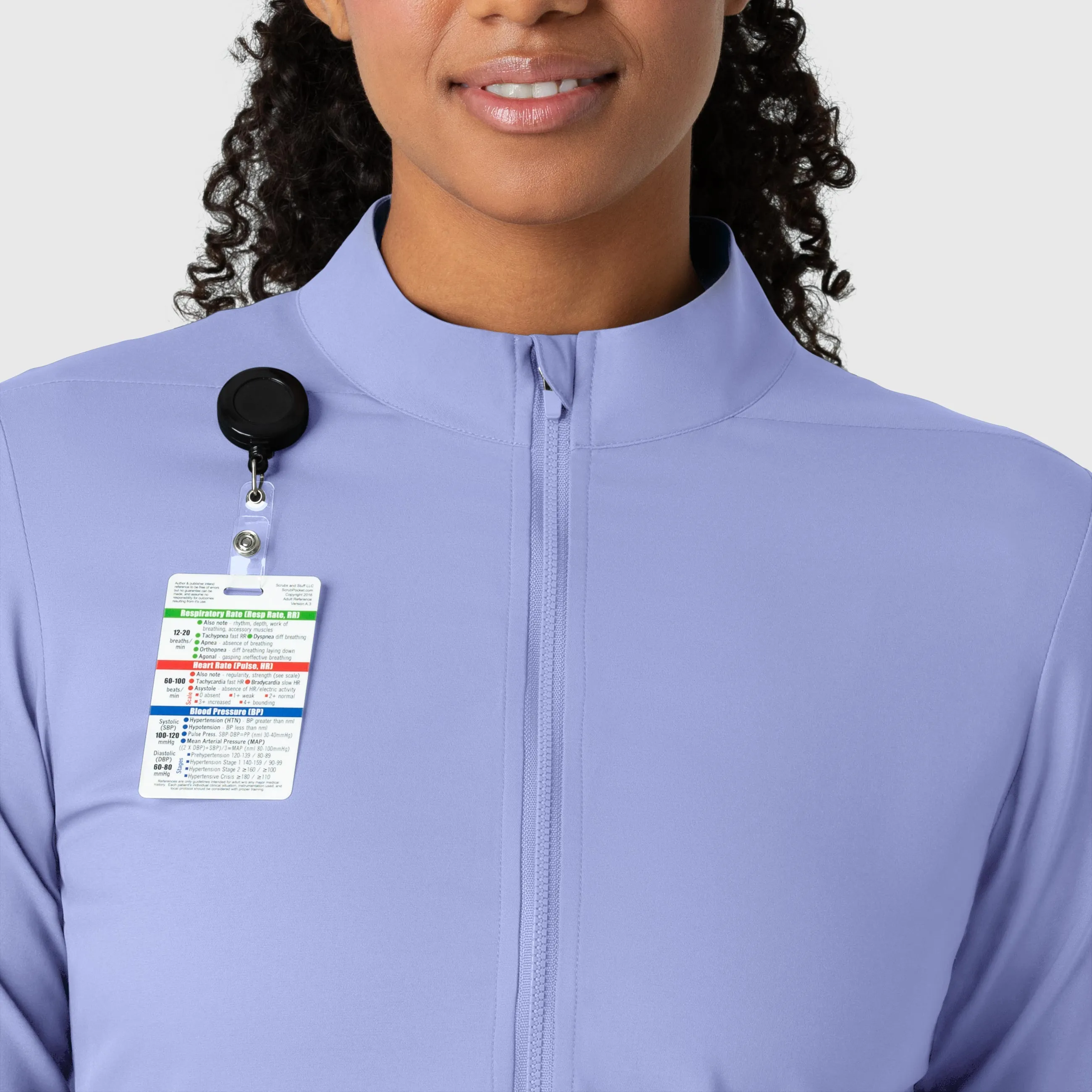 Boundless Women's Warm Up Scrub Jacket - Ceil Blue