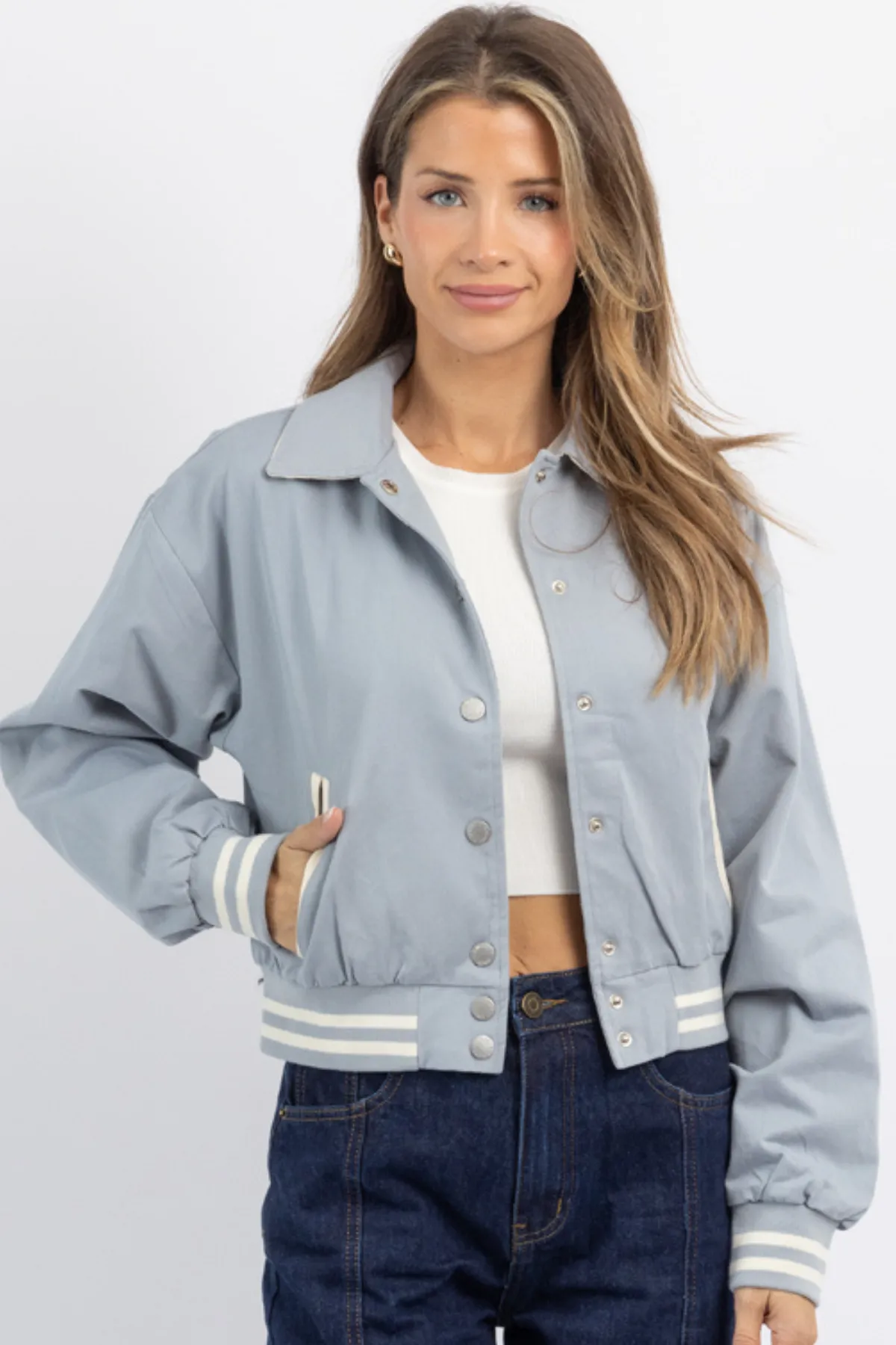 BREXLEY BLUE BOMBER JACKET *BACK IN STOCK*