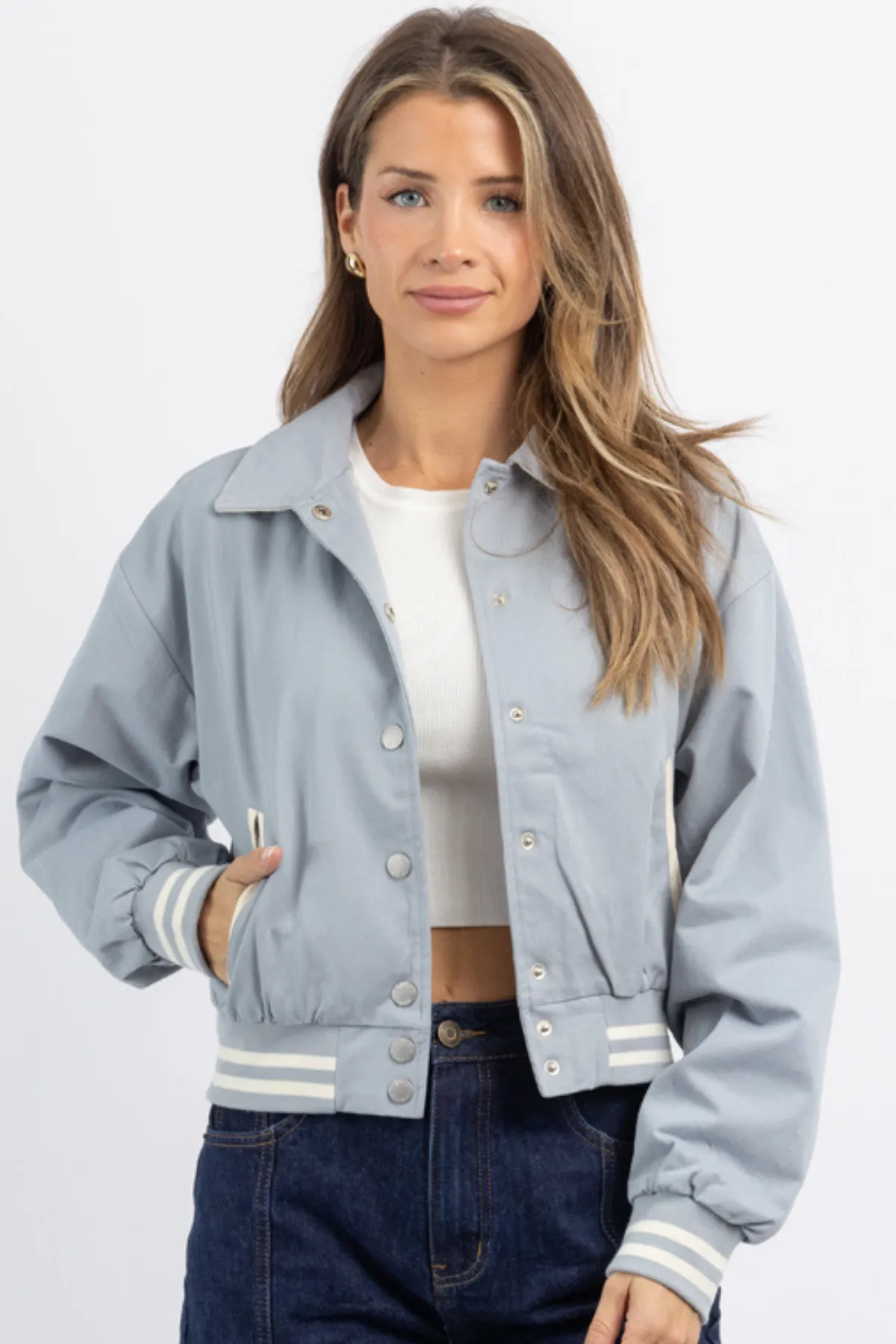 BREXLEY BLUE BOMBER JACKET *BACK IN STOCK*