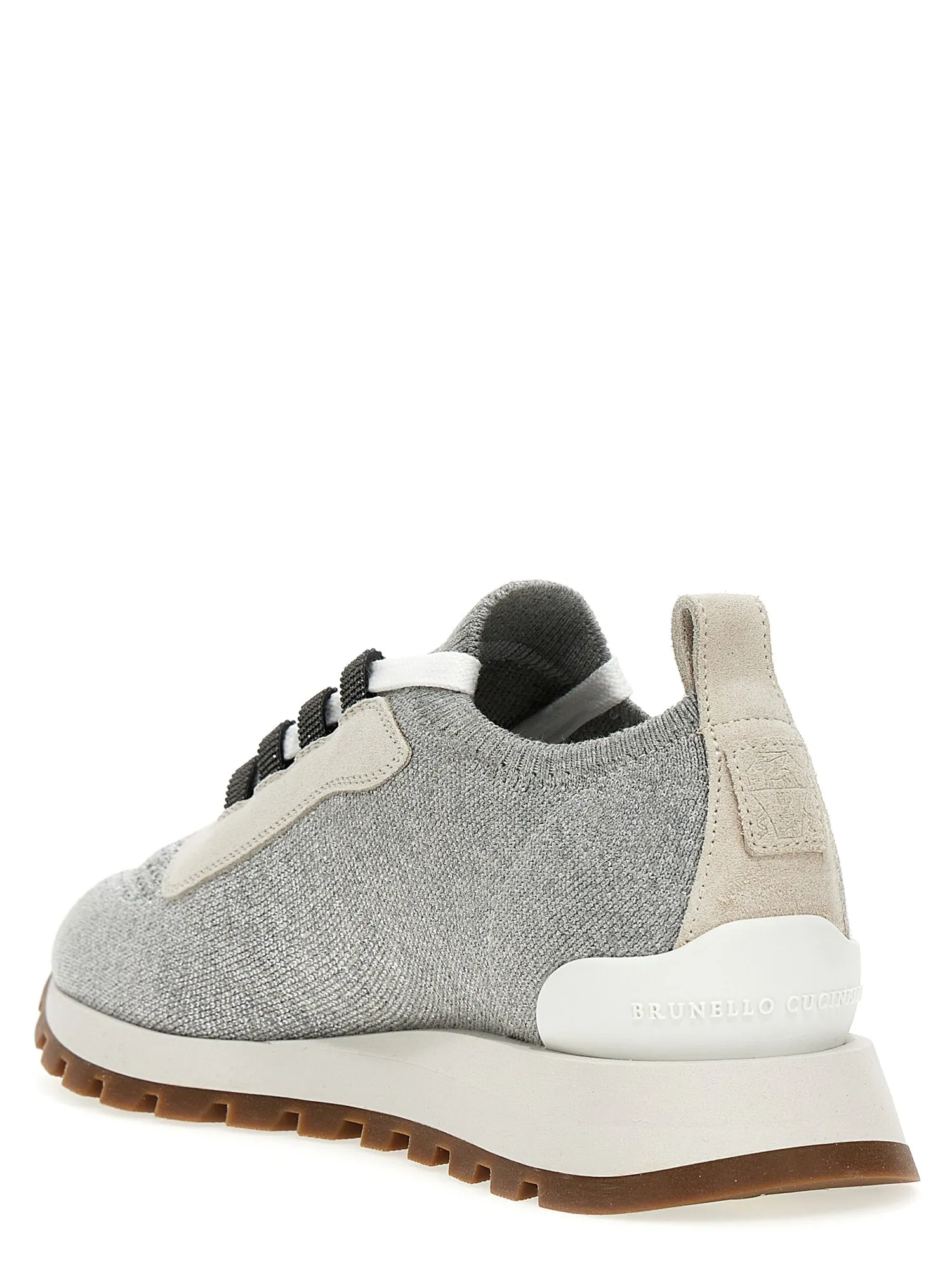 Brunello Cucinelli    Brunello Cucinelli Lurex Knit Sneakers