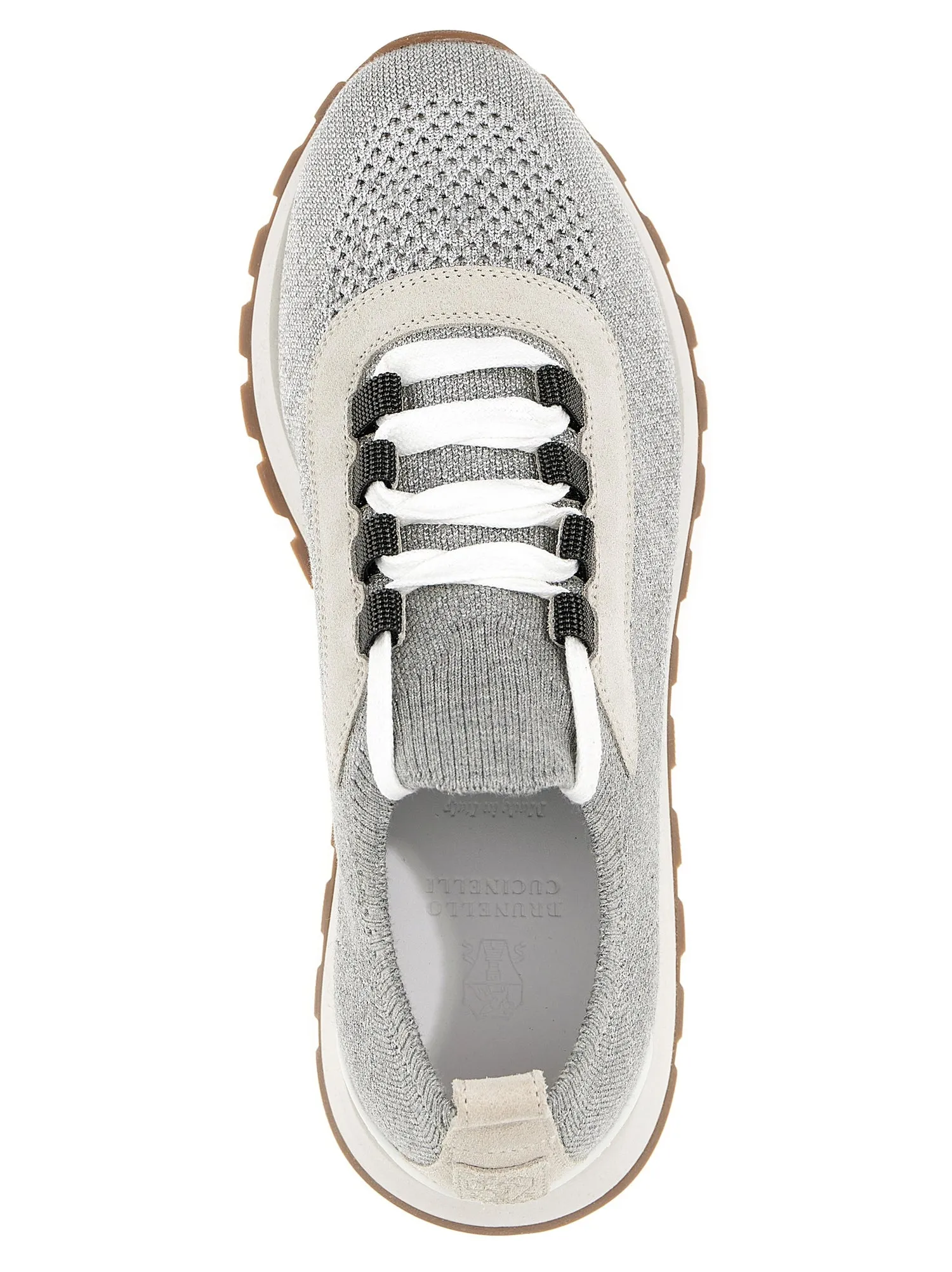 Brunello Cucinelli    Brunello Cucinelli Lurex Knit Sneakers