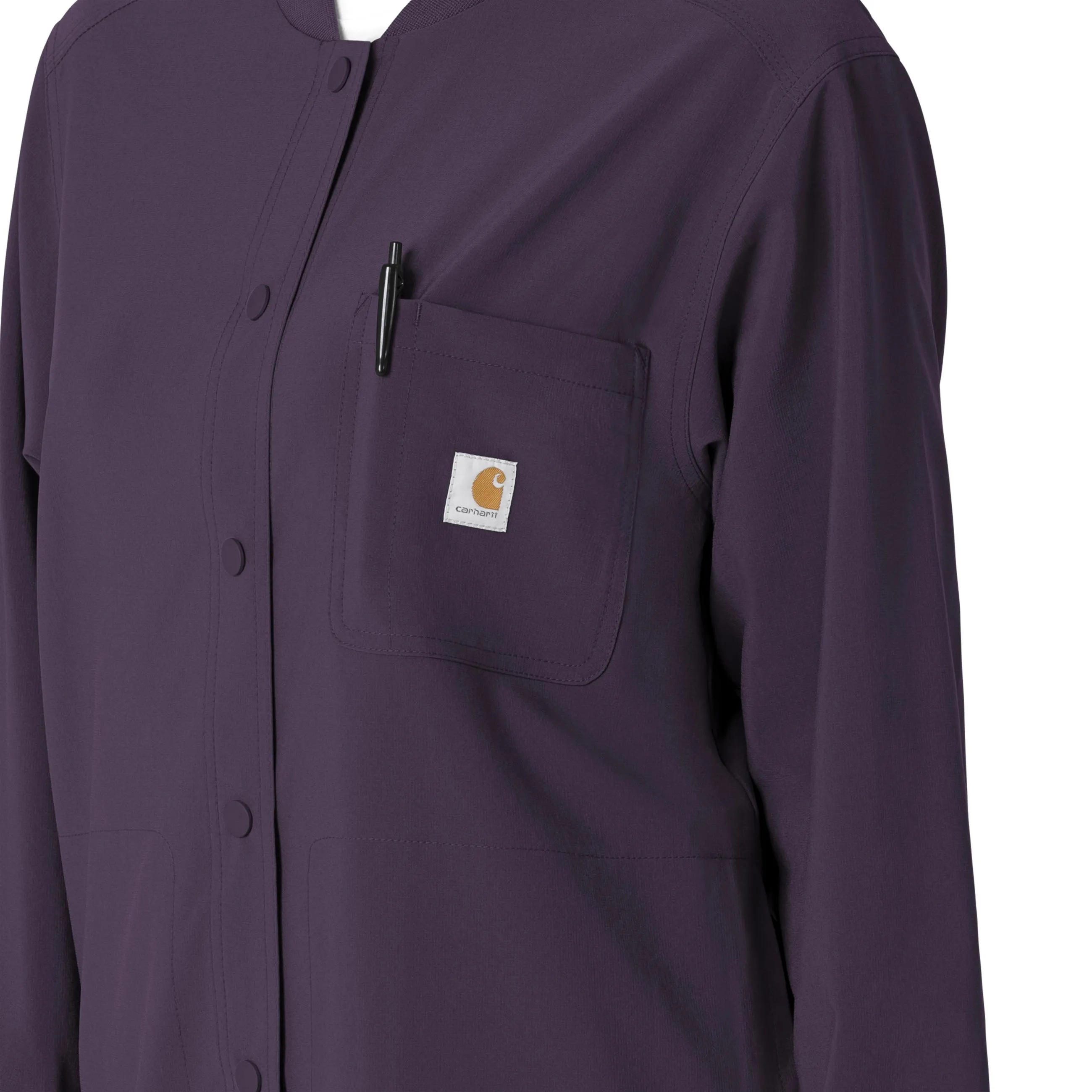 Carhartt Force Cross-Flex Women's Shirt Jacket - Black Plum