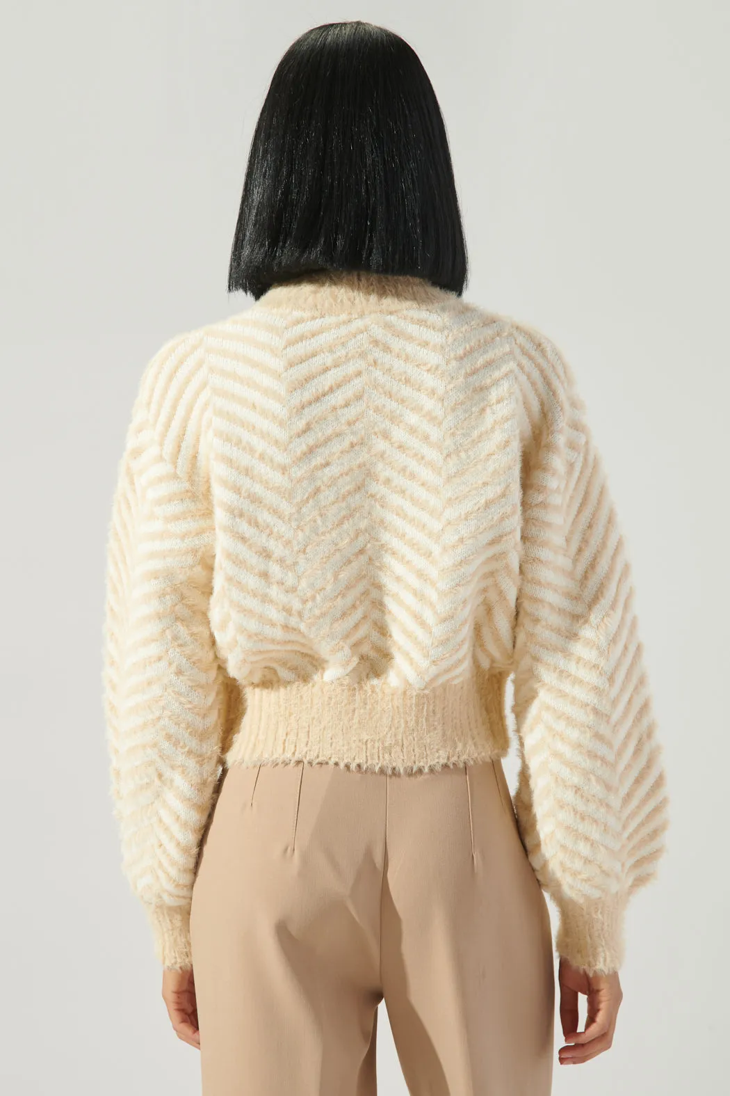 Cheshire Eyelash Chevron Sweater