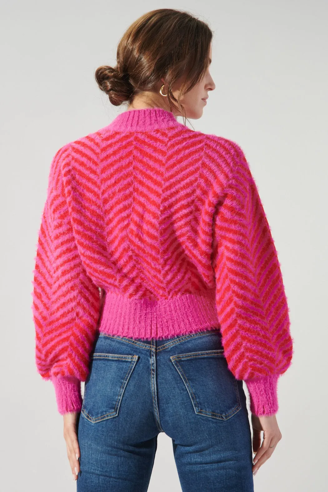 Cheshire Eyelash Chevron Sweater