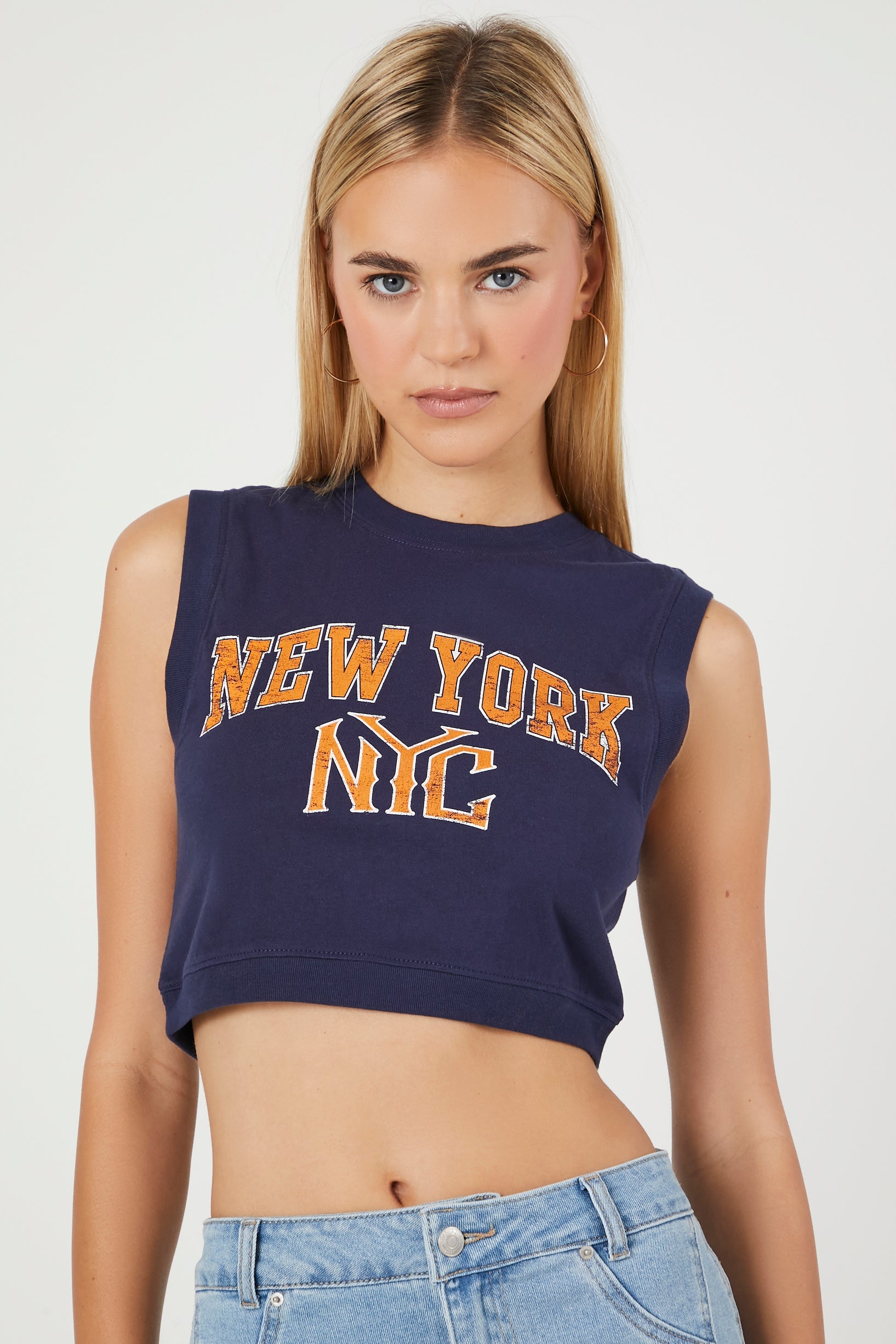 Cropped NYC Graphic Muscle Tee