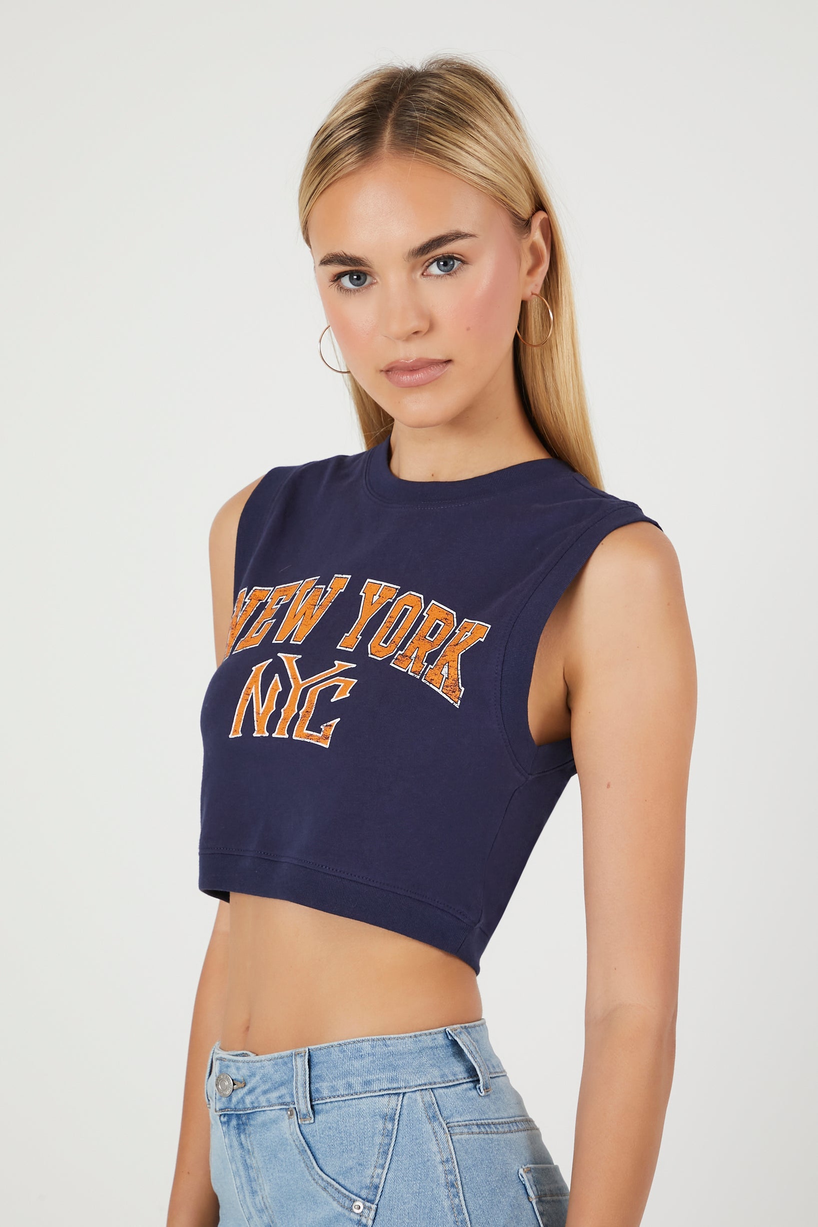 Cropped NYC Graphic Muscle Tee