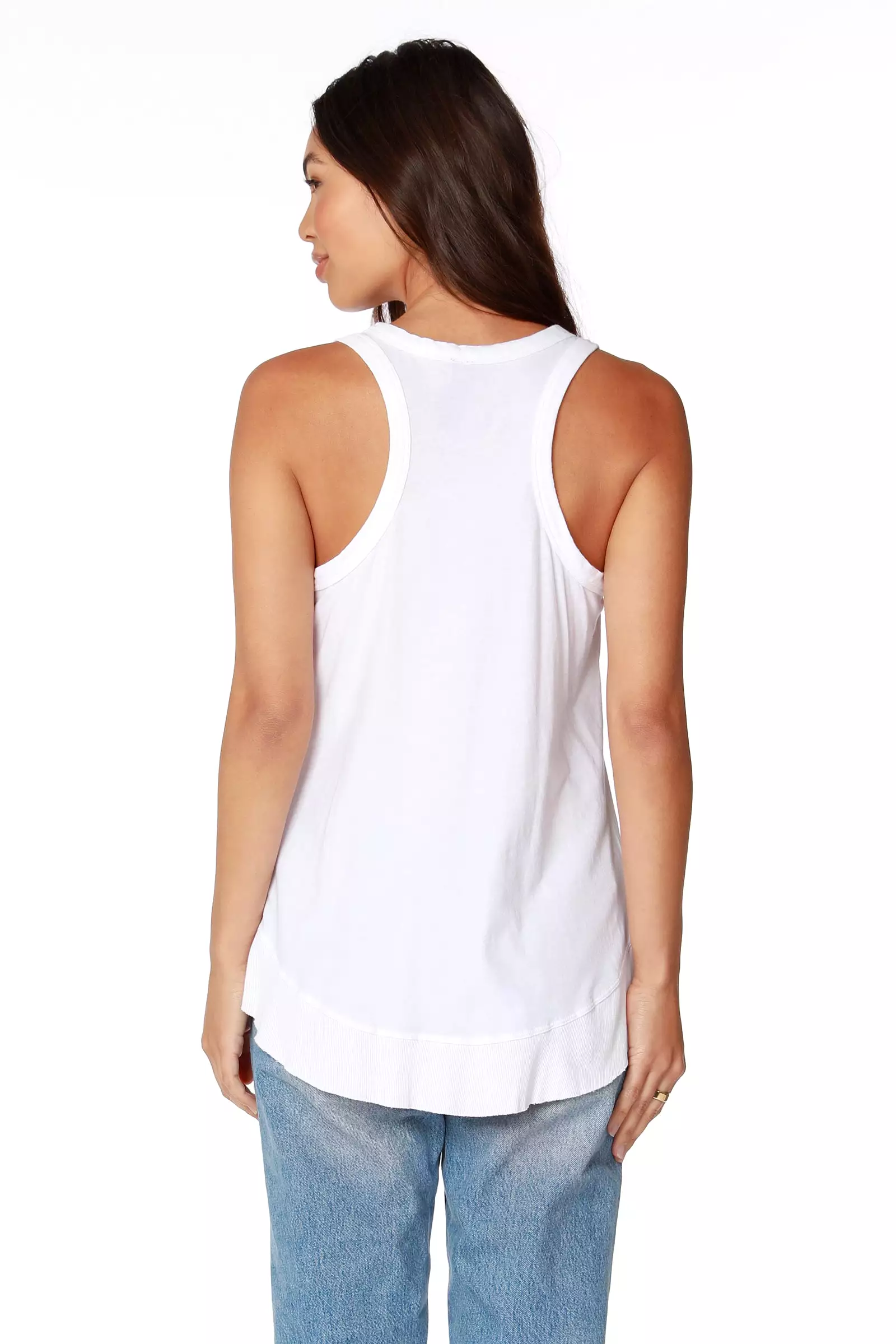 CURVED HEM RACERBACK TANK