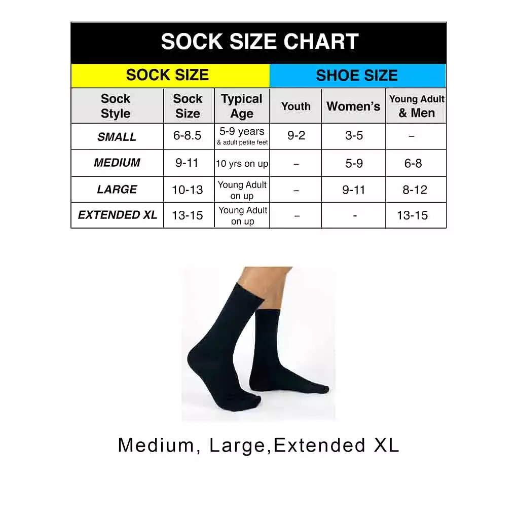 Custom Printed Flat Knit Dress Socks for Men - Large