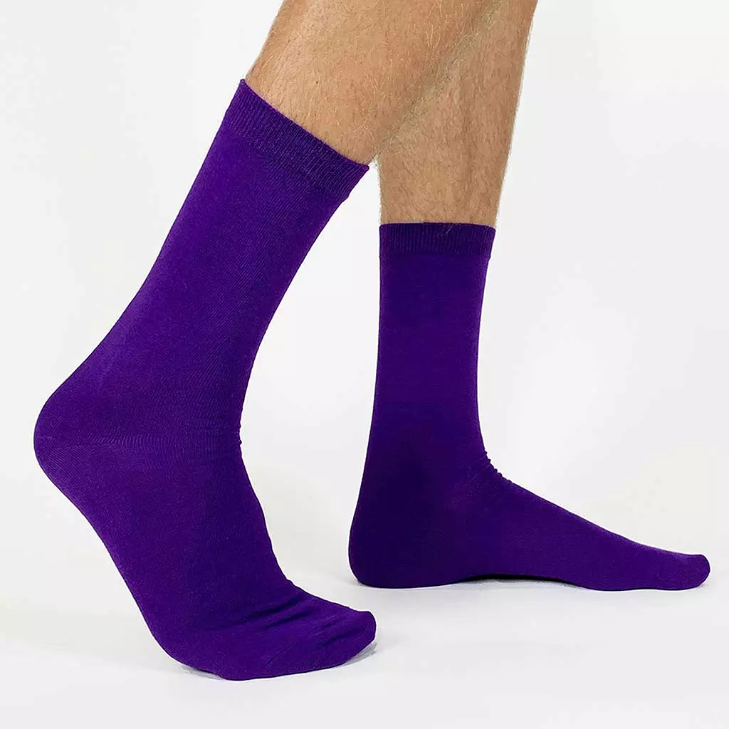 Custom Printed Flat Knit Dress Socks for Men - Large