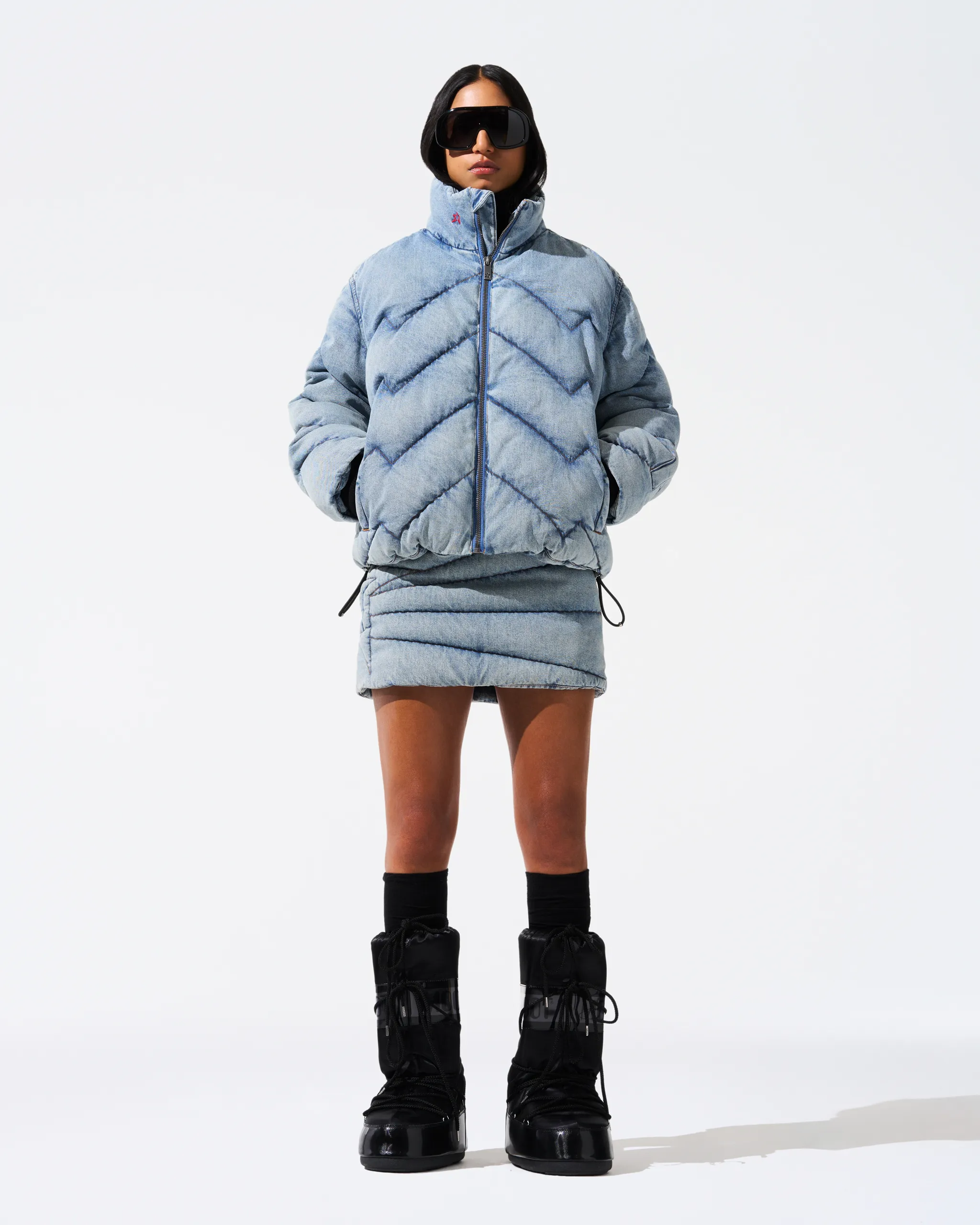 Denim Puffer Jacket