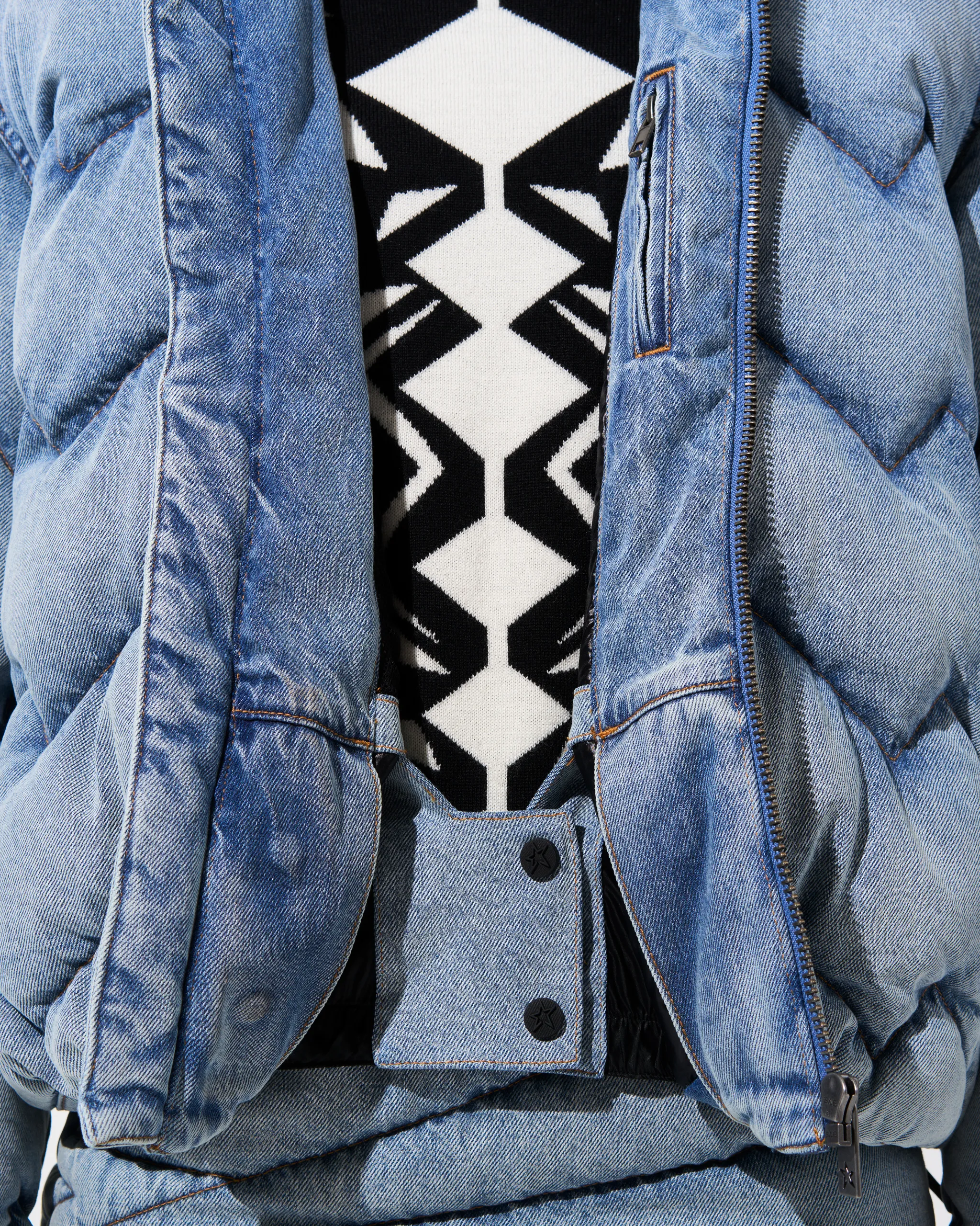 Denim Puffer Jacket