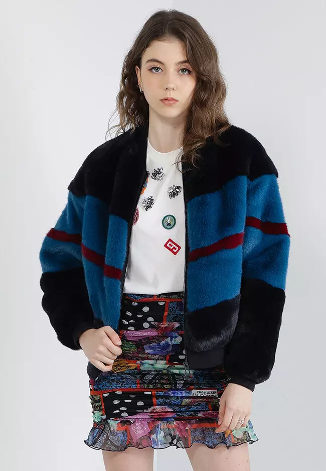 Desigual Fur Bomber Jacket