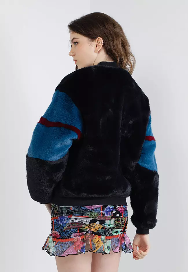 Desigual Fur Bomber Jacket