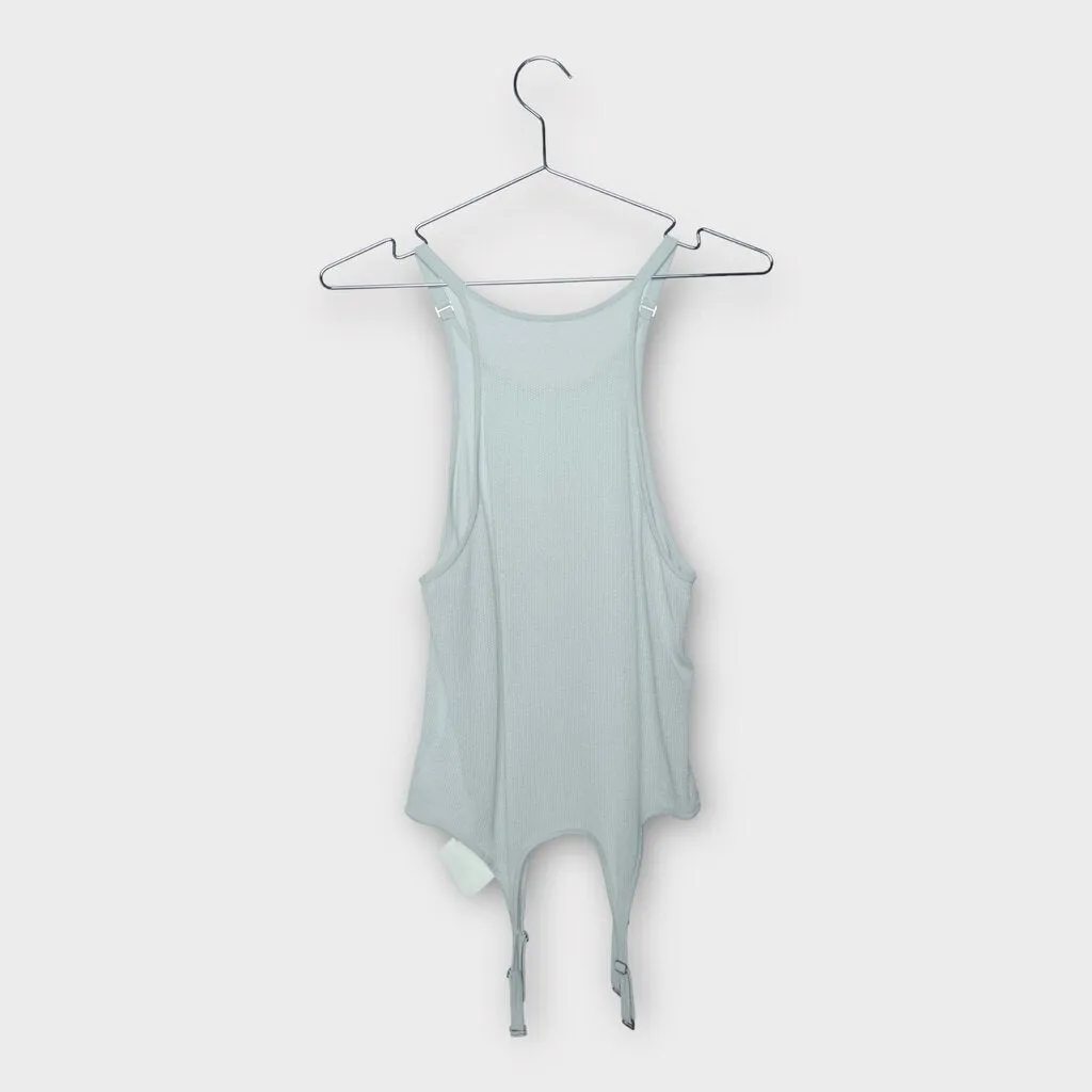 Dion Lee Mint Blue Knit Stretch Garter Tank