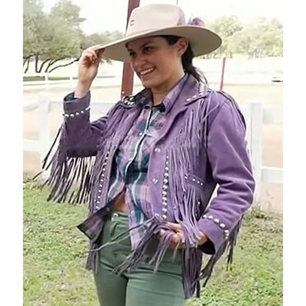 Donna Farizan The Today Show Purple Fringe Jacket