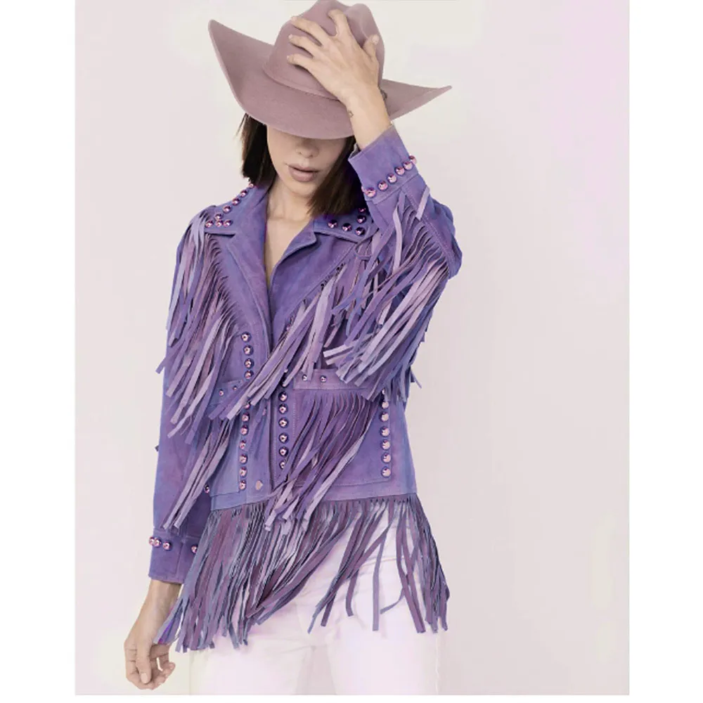 Donna Farizan The Today Show Purple Fringe Jacket