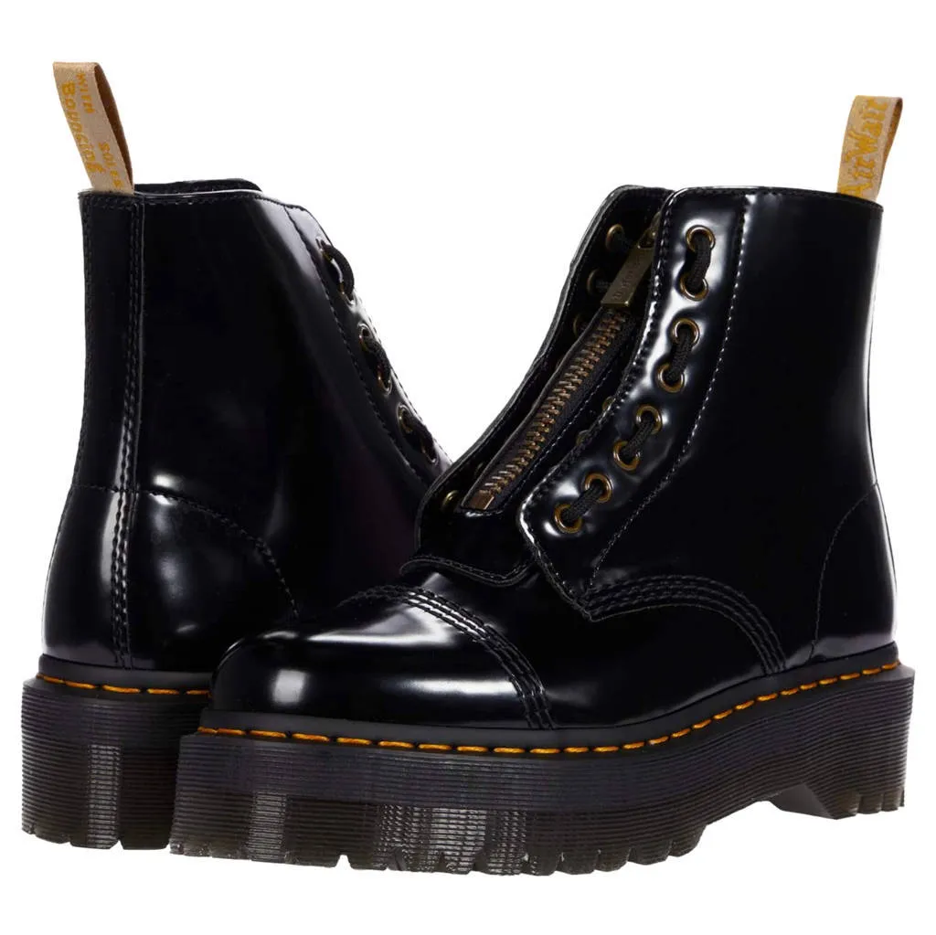 Dr. Martens Womens Boots Vegan Sinclair Lace-Up Zip-Up Synthetic Leather - UK 7