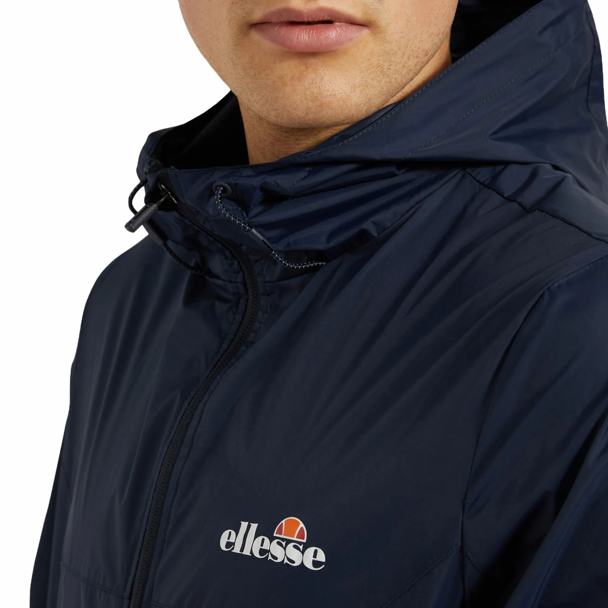 Ellesse Mens Cesanet Hooded Windbreaker Jacket Navy