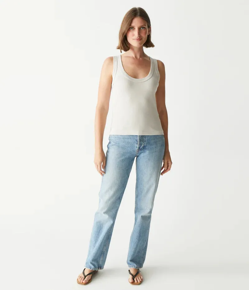 ELODIE CROPPED SCOOP NECK TANK