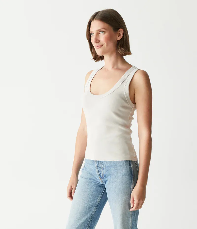 ELODIE CROPPED SCOOP NECK TANK