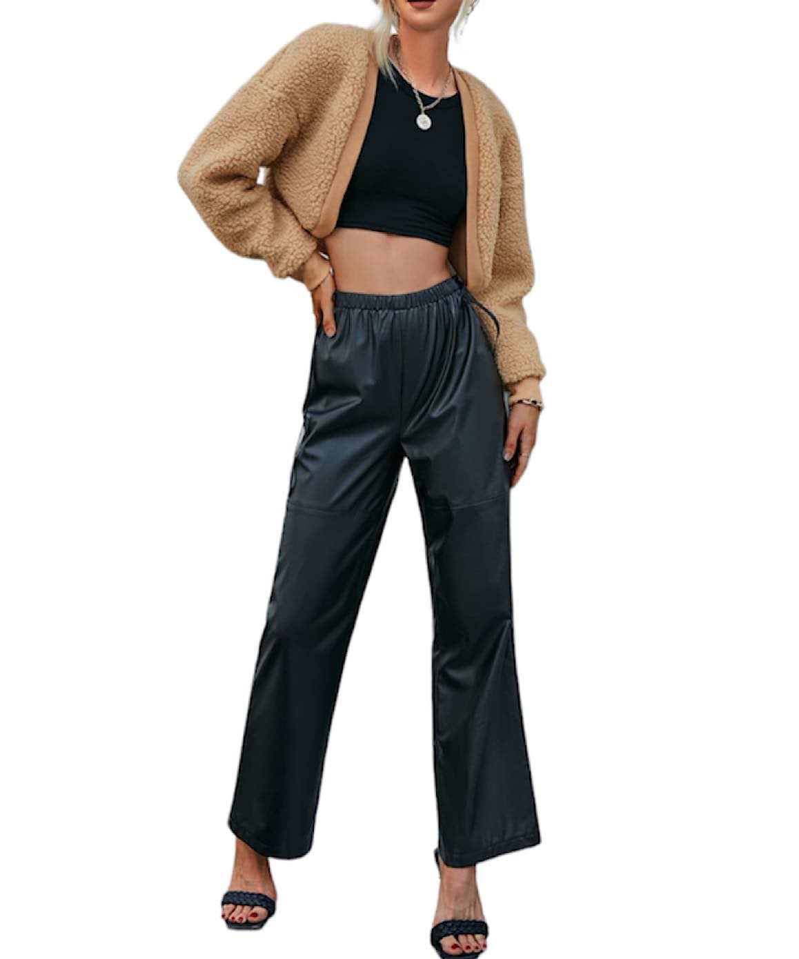 Faux Fur Teddy Cropped Jacket