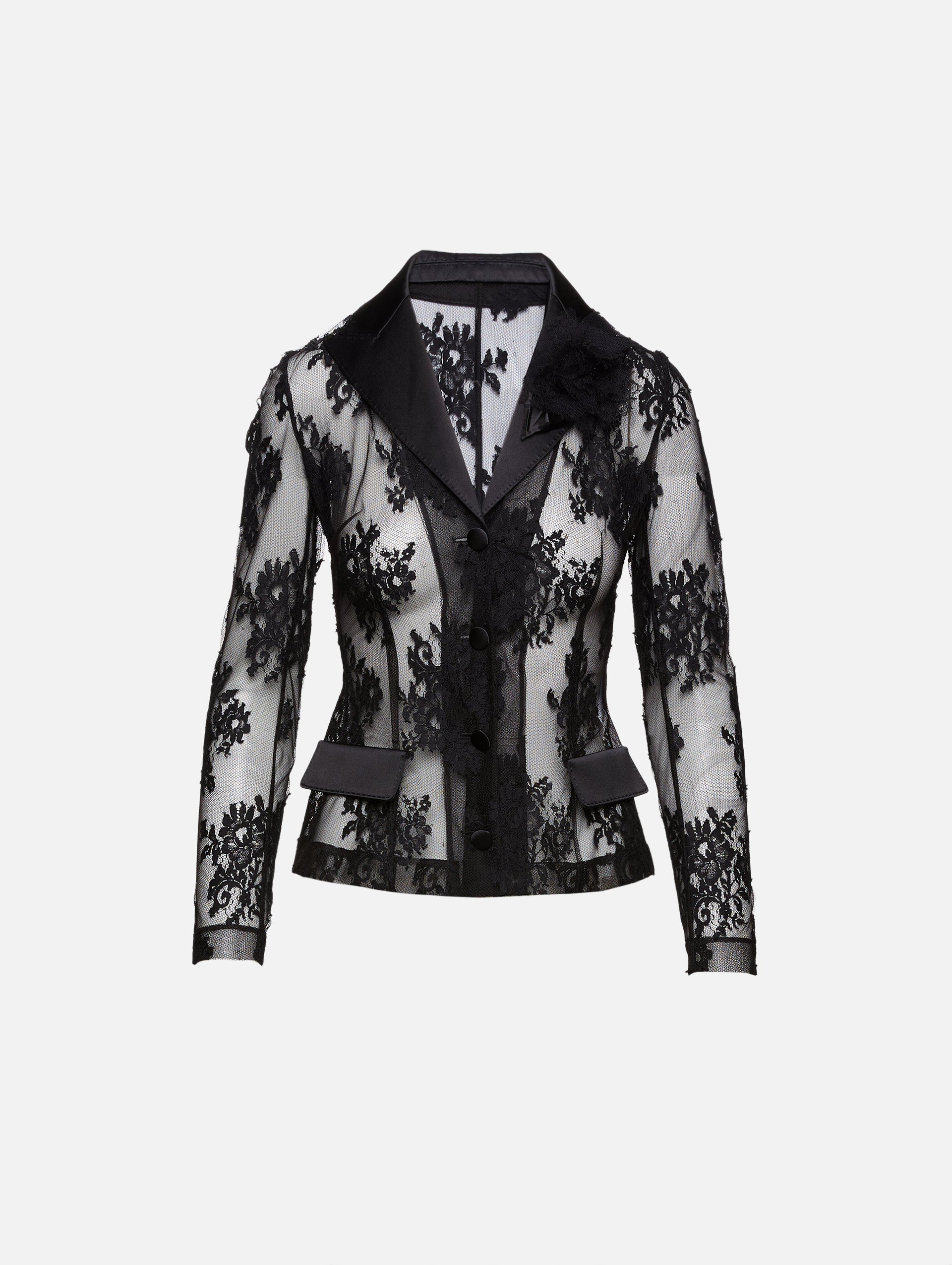 Floral Chantilly Lace Blazer