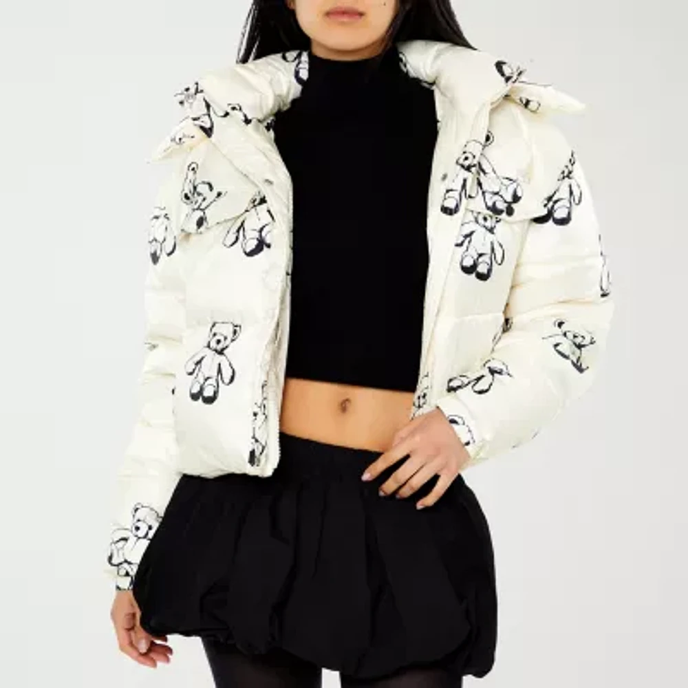 Forever 21 Bear Midweight Womens Juniors Puffer Jacket